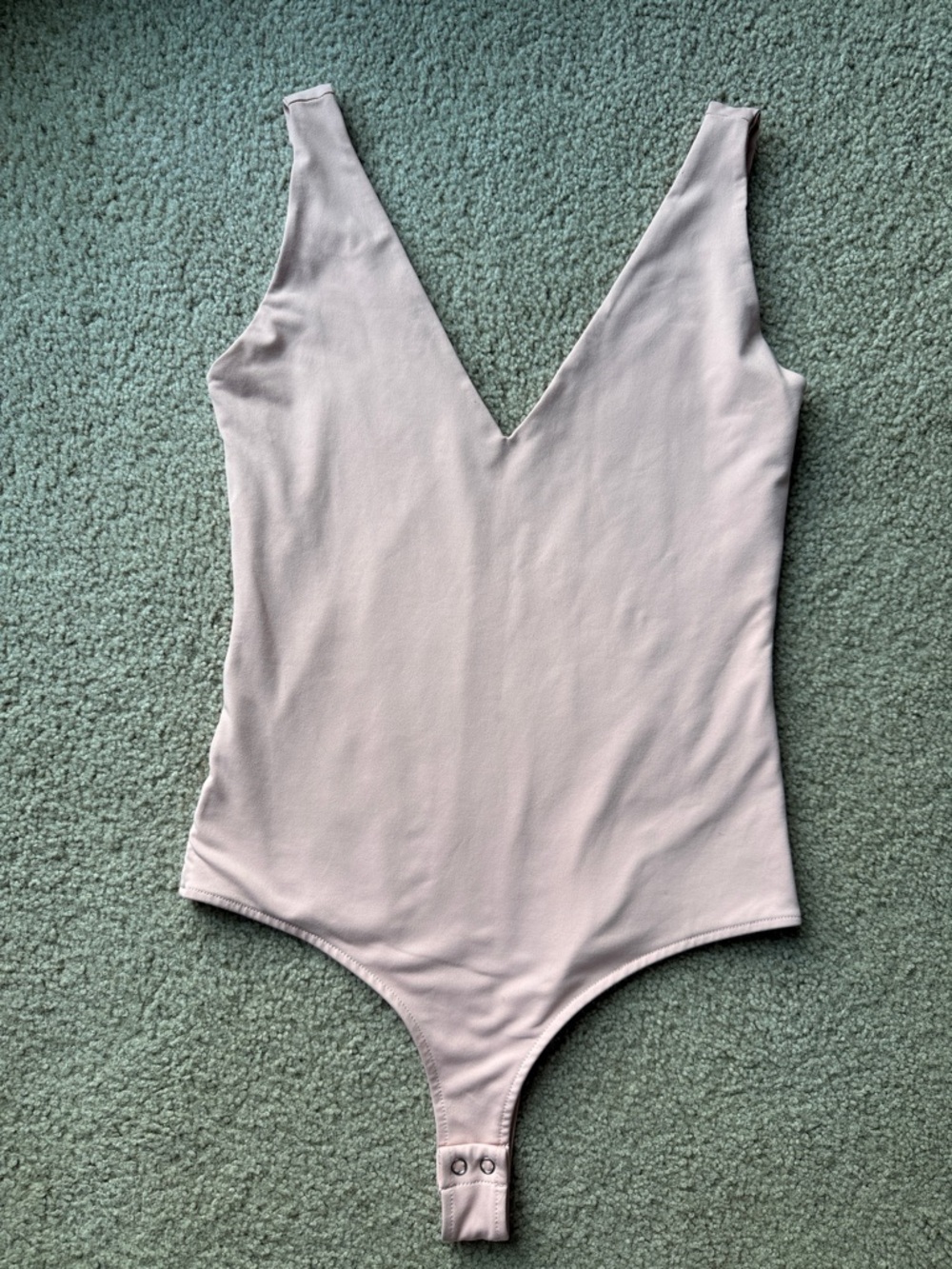 ReoRia Blush Pink V-Neck Sleeveless Bodysuit